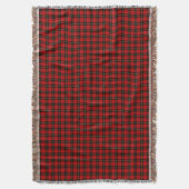 Wallace Clan Rood en Zwart Schots Tartan Deken (Voorkant Verticaal)