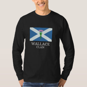 Wallace Clan Schotse naam met Schotland Saltire G T-shirt