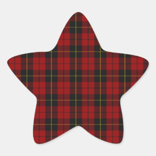 Wallace Clan Schotse Tartan Ster Sticker