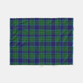 Wallace Clan Tartan Geruite Dekbed Fleece Deken (Voorkant (Horizontaal))