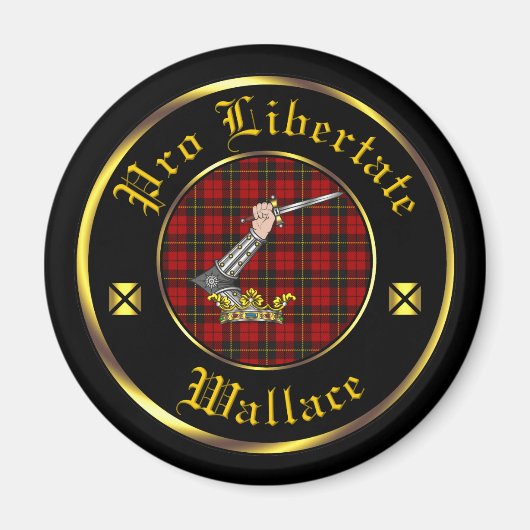 Wallace Clan & Tartan Magnet (Voorkant)