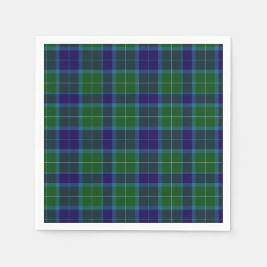 Wallace Clan Tartan Plaid Papieren servetten (Voorkant)