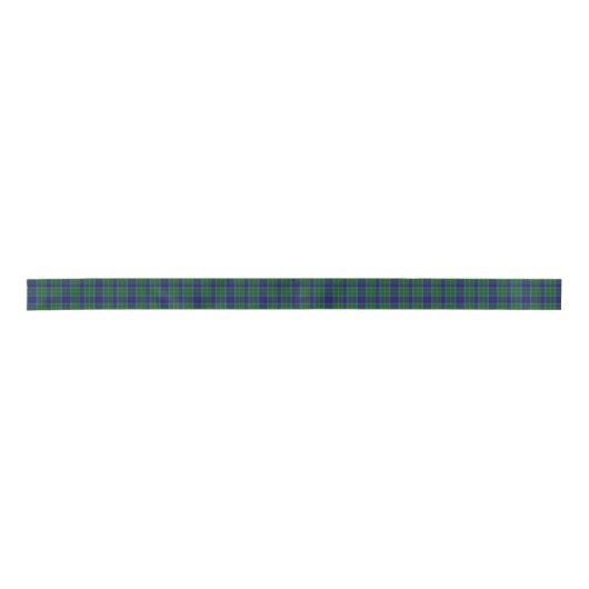 Wallace Clan Tartan Pset Ribbon Satijnen Lint (Voorkant)