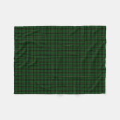 Wallace Clan Zwart en Groen Jacht Tartan Fleece Deken (Voorkant (Horizontaal))