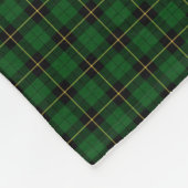 Wallace Clan Zwart en Groen Jacht Tartan Fleece Deken (Hoek)
