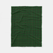 Wallace Clan Zwart en Groen Jacht Tartan Fleece Deken (Voorkant)