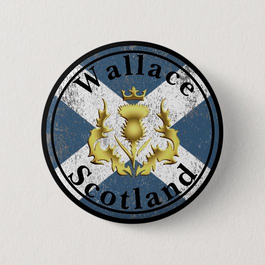 Wallace Crowned Thistle Ronde Button 5,7 Cm (Voorkant)