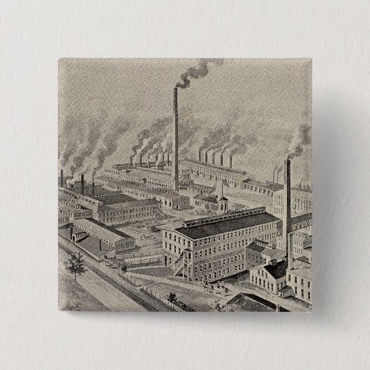 Wallace en Sons, Ansonia Vierkante Button 5,1 Cm (Voorkant)