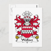 Wallace Family Crest Briefkaart (Voorkant / Achterkant)