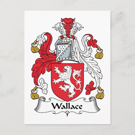 Wallace Family Crest Briefkaart (Voorkant)