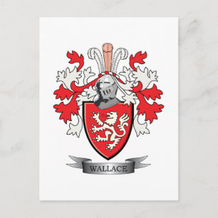 Wallace Family Crest Coat. Briefkaart