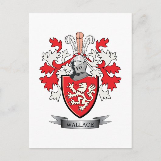 Wallace Family Crest Coat. Briefkaart (Voorkant)