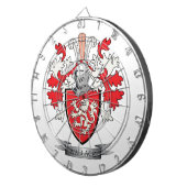 Wallace Family Crest Coat of Arms Dartbord (Voorkant Rechts)