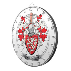 Wallace Family Crest Coat of Arms Dartbord