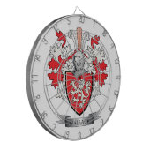 Wallace Family Crest Coat of Arms Dartbord (Voorkant Links)