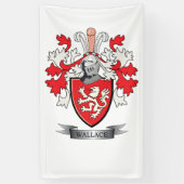 Wallace Family Crest Coat of Arms Spandoek (Verticaal)