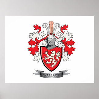 Wallace Family Crest Coat. Poster