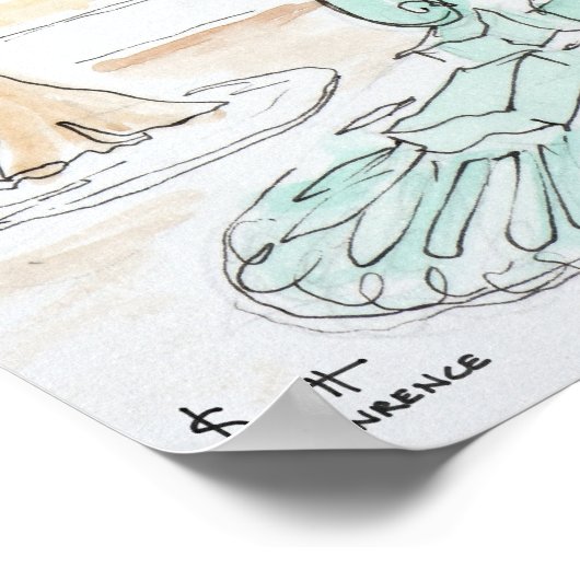 Wallace Fountain over Rue Brea | Parijs, Frankrijk Poster (Hoek)