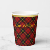 Wallace gepersonaliseerde Tartan kerst Papieren Bekers (Achterkant)