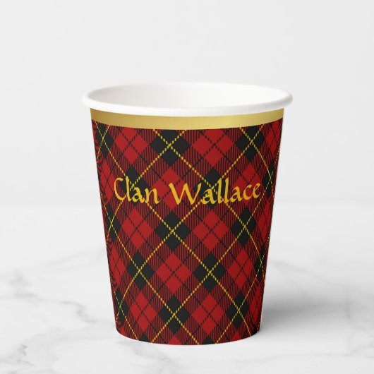 Wallace gepersonaliseerde Tartan kerst Papieren Bekers (Achterkant)