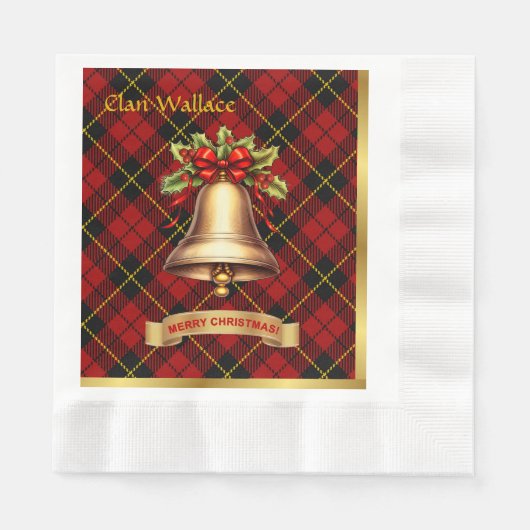 Wallace gepersonaliseerde Tartan kerst Servet (Voorkant)