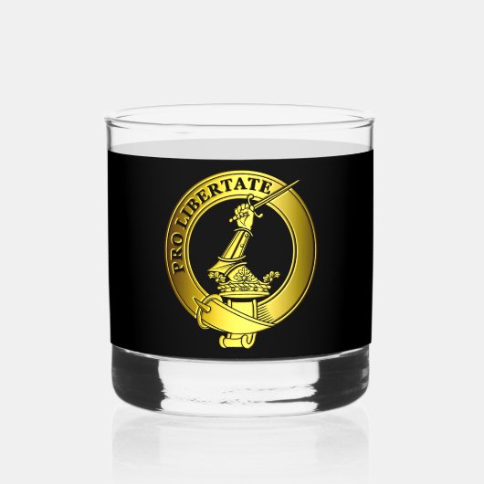 Wallace Gold Clan Badge Whisky Glas (Achterkant)
