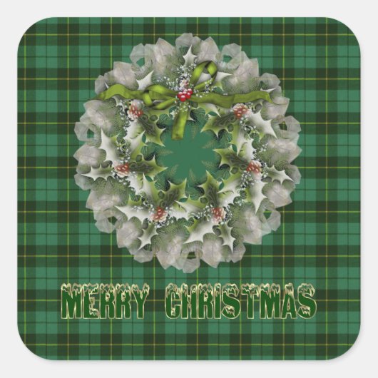 Wallace Hunting Scottish Tartan Vierkante Sticker (Voorkant)