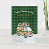 Wallace Hunting Tartan Holiday Card Feestdagen Kaart (Voorkant)