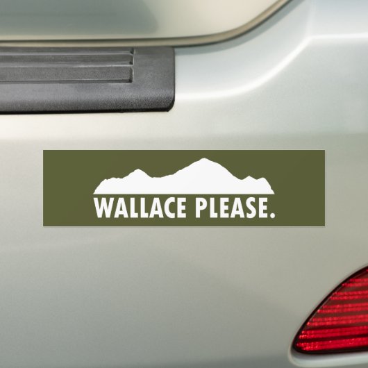 Wallace Idaho alsjeblieft Bumpersticker (Op auto)