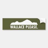 Wallace Idaho alsjeblieft Bumpersticker (Voorkant)
