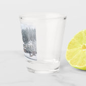 Wallace Idaho Depot in Winter Shot Glas (Rechts)