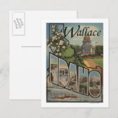 Wallace, Idaho - Grote letterscènes Briefkaart (Voorkant / Achterkant)