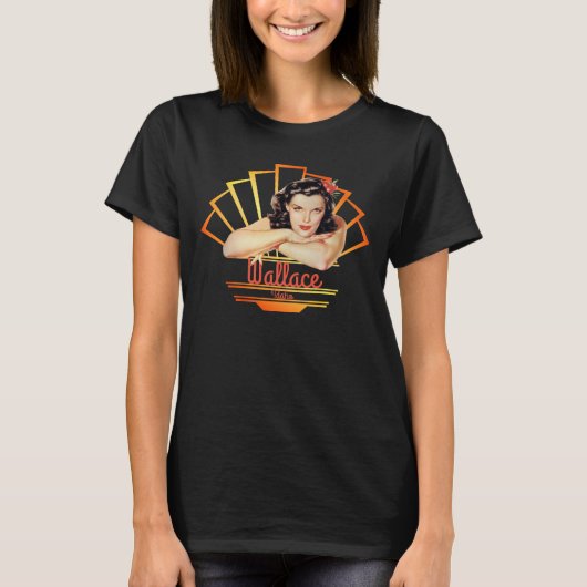 Wallace Idaho Pinup Girl V3b T-shirt (Voorkant)