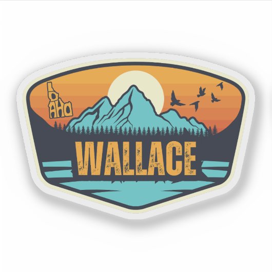 Wallace, Idaho Sticker (Voorkant)