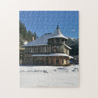Wallace Idaho Train Depot in Winter Legpuzzel
