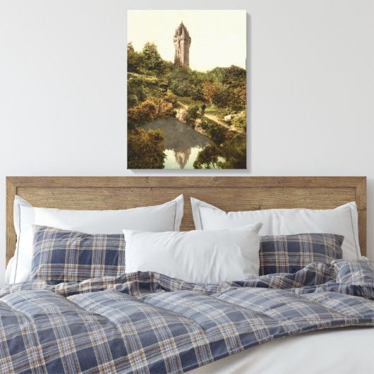 Wallace Monument, Stirling, Schotland Canvasprint Canvas Afdruk (Insitu (Slaapkamer))