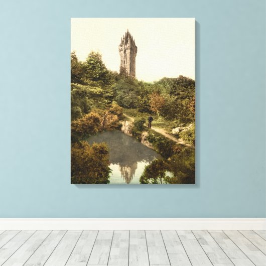 Wallace Monument, Stirling, Schotland Canvasprint Canvas Afdruk (Insitu (Houten vloer))