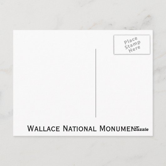 Wallace National Monument Briefkaart (Achterkant)