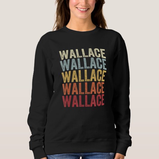 Wallace Pennsylvania Wallace PA Retro Vintage Text Trui (Voorkant)