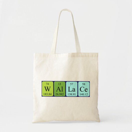 Wallace periodieke lijstnaam canvas tas (Voorkant)