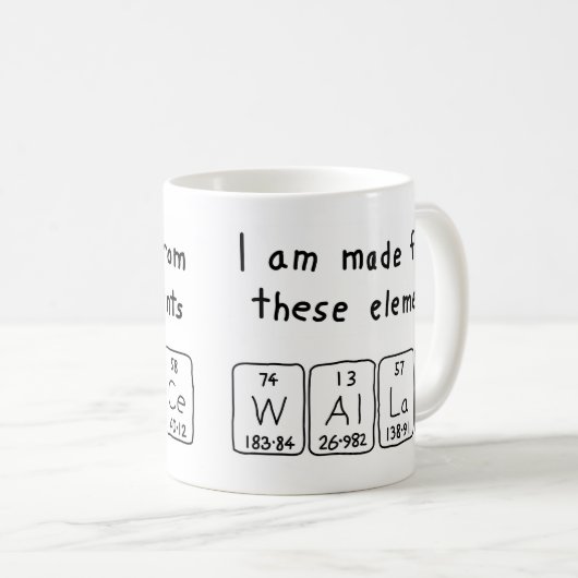 Wallace periodieke lijstnaam mok (Voorkant rechts)