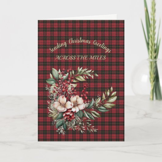Wallace Red Scottish Tartan Holiday Card Feestdagen Kaart (Voorkant)