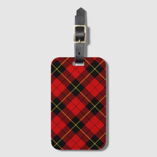 Wallace Red Tartan Bagagelabel (Voorkant (verticaal))