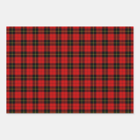 Wallace Red Tartan Inpakpapier Vel (Voorkant 3)