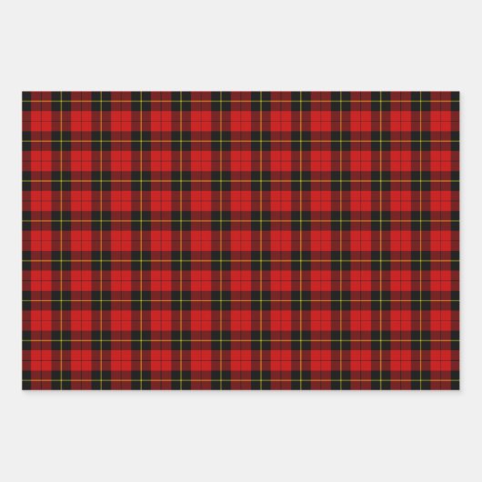 Wallace Red Tartan Inpakpapier Vel (Voorkant 2)