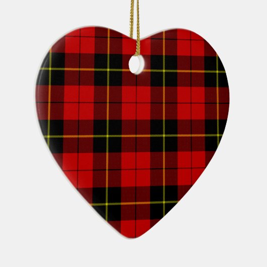 Wallace Red Tartan Keramisch Ornament (Rechts)