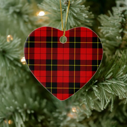 Wallace Red Tartan Keramisch Ornament (Boom)