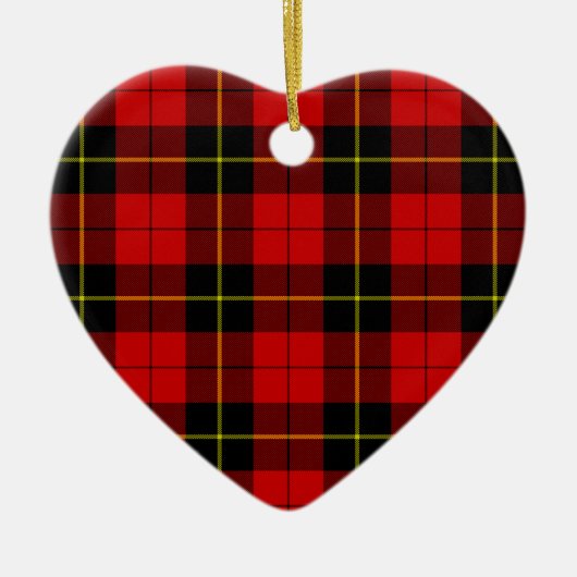 Wallace Red Tartan Keramisch Ornament (Voorkant)