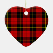 Wallace Red Tartan Keramisch Ornament (Achterkant)