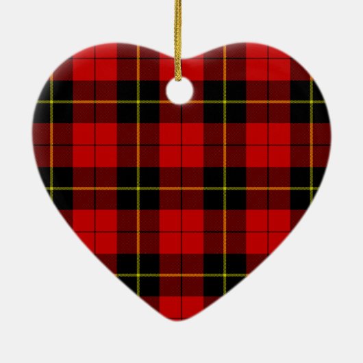 Wallace Red Tartan Keramisch Ornament (Achterkant)